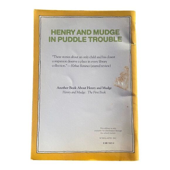 Henry and Mudge in Puddle Trouble vintage book - Picture 3 of 3